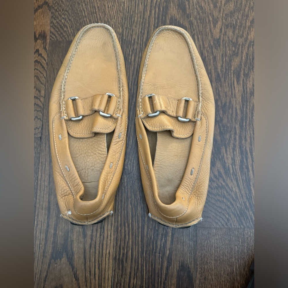 Prada Tan Leather Loafers